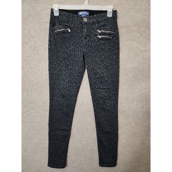 Democracy Ab Solution Pants Womens 6 Gray Animal Print Slimming Stretch - Picture 3 of 10